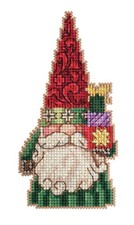 Mill Hill/Jim Shore Counted Cross Stitch Kit 2.5"X5"-Gnome Holding Gifts