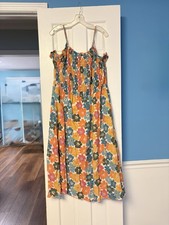 Hayden LA 2XL Multicolor Spring Floral Midi Dress with Pockets