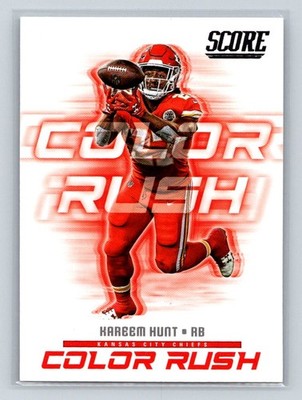 2018 Score Color Rush #2 Kareem Hunt Kansas City Chiefs