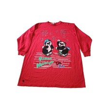 Camisa sudadera vintage 100 % acrílico pandamonium sobre hielo panda oso rojo para dormir
