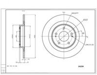 2X Hart 242 258 Bremsscheibe FüR Mitsubishi