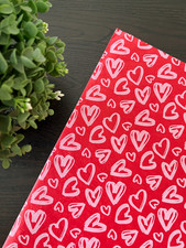 BRUSHED HEARTS Design Tissue Paper Sheets Choose Size  Package Amount