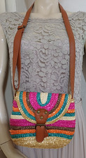Borsa Zy bambini disegnata in Portogallo intrecciata a mano multicolore paglia boho estiva