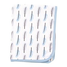 Unisex Baby Organic Cotton Swaddle, Receiving and Multi One Size Feather