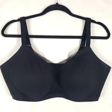 Honey Love Liftwear Crossover Bra 1X 40C 40D Wireless Inserts Adjustable Black