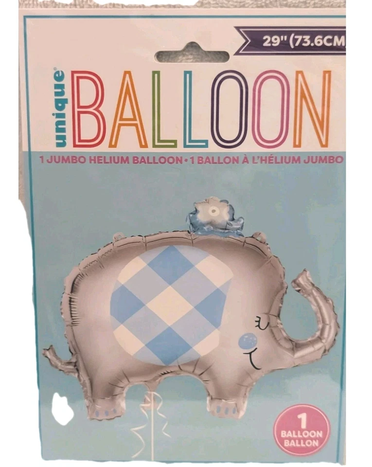 Baby Shower Elefante Floral Gigante NIÑO Y NIÑA - 29" Mylar Foil Globo - 2 PK Foto 4 de 4