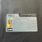1988 HASBRO GI JOE ARMADILLO v1 ROLLING THUNDER FIGURE'S UNCUT FILE CARD BACK NM