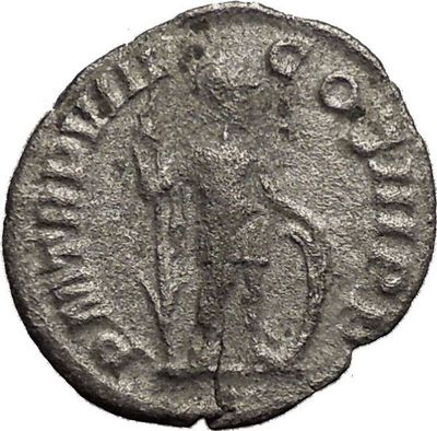 Severus Alexander 228AD Ancient Silver Roman Coin Virtus Valour w spear  i32975