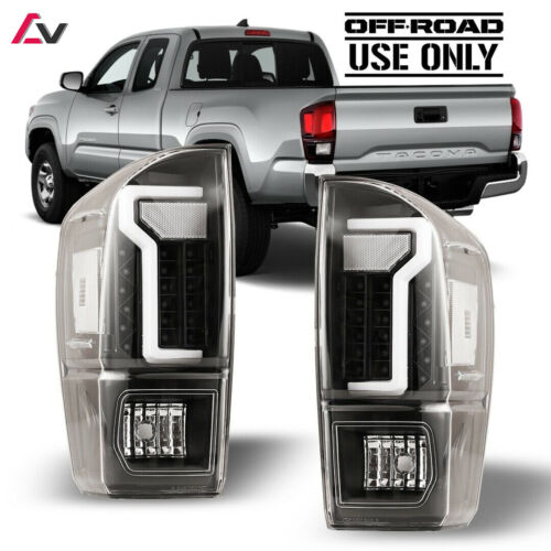 Tail Lights For 2016-2023 Toyota Tacoma Full LED Turn Signal Black Clear Lamps - Photo 1 sur 11