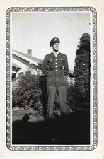 WW2 ERA Military Man FOUND PHOTOGRAPH Black And White ORIGINAL 46 51 L