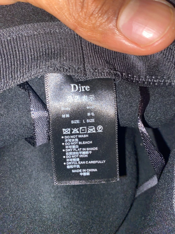 Sombrero Djre Fedora/Jazz Negro Acento Llave Ala Grande Foto 3 de 3