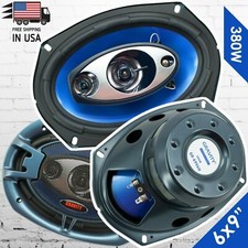 (Pair) Gravity 6x9 inch 4-Way 380 Watts Coaxial Car Speakers CEA Rated - 6996H