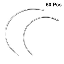 50pcs Curved Needles C Weaving Needle 2.0 Inches  2.5 Inches 