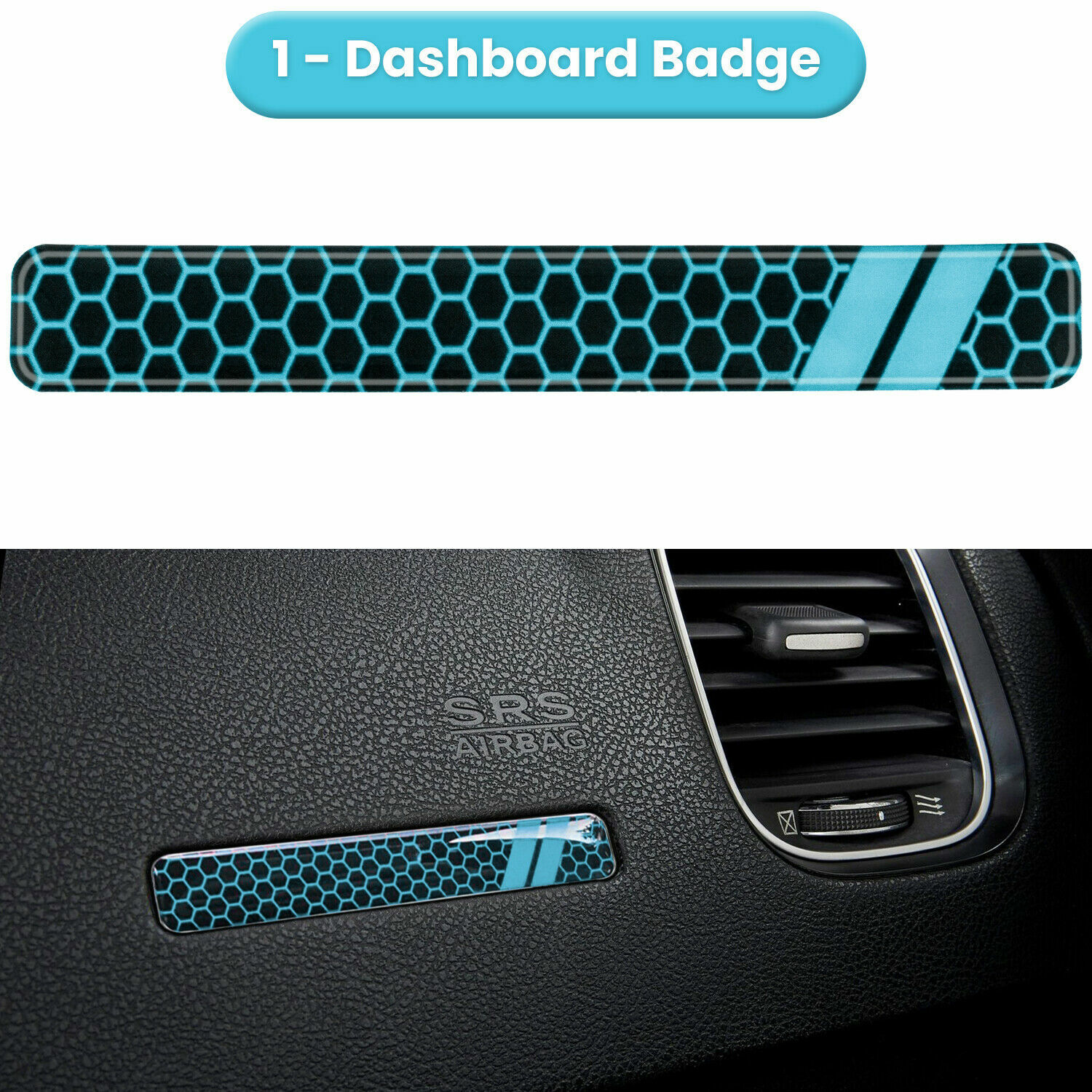 Steering Wheel Emblem Kit Trim Cover for Dodge Challenger Charger