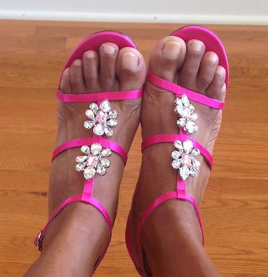 Adrianna Papell Daphne Women  Open Toe Fushia Pink Sandals 9.5