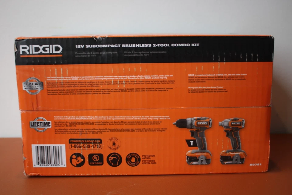 Ridgid 18V Subcompact Brushless Drill/Driver 2-Tool Combo Kit R9781 - Image 4 of 4