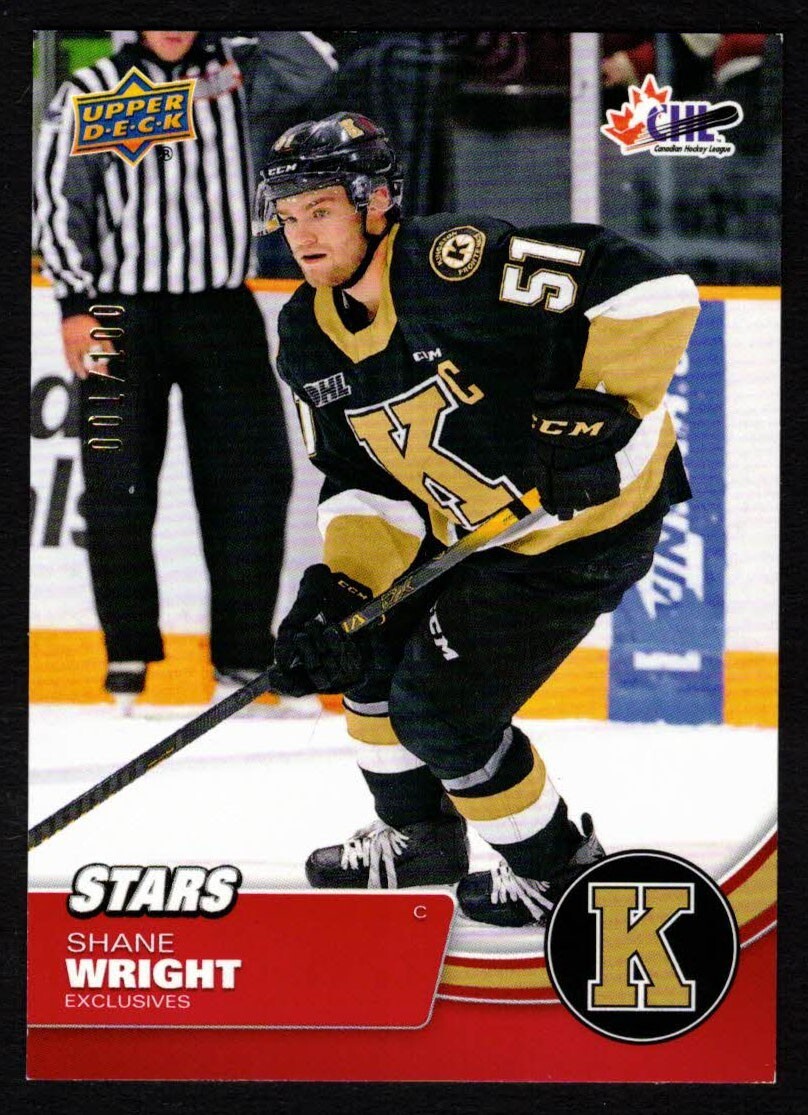 2021-22 Upper Deck CHL Exclusives #301 Shane Wright 001/100 Seattle Kraken