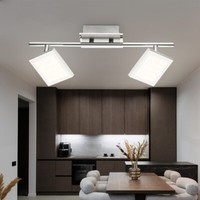 Deckenlampe Deckenleuchte Spotlampe Wohnzimmerlampe Beweglich Chrom Led L 40 Cm