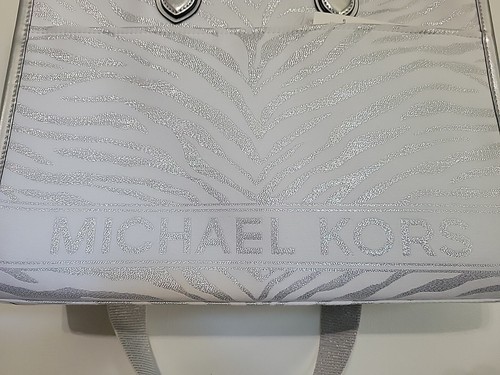 AUTH NWT MICHAEL Michael Kors Gigi Zebra Prints Large Grab Monogram Tote- - Picture 4 of 12