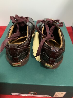 Men's Buscemi 50 MM Strap Burgundy Croc 7 (40) #1050SP16-BUC