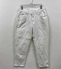 Vintage Lee Riders Jeans Womens 12 M White High Waisted Relaxed Ladies 30x29