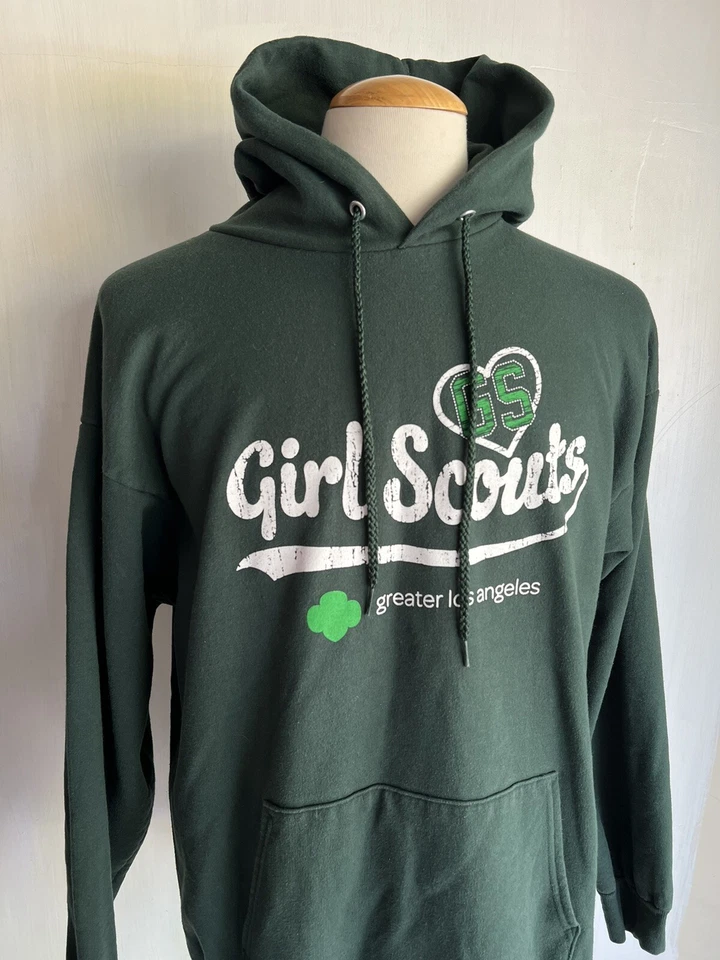 NIÑAS SCOUTS GREATER LOS ANGELES Oficial Verde Sudadera con Capucha Talla Grande Foto 2 de 4