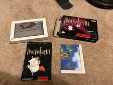 Final Fantasy III Nintendo SNES, 1994 CIB Box Super Nintendo Manual Map