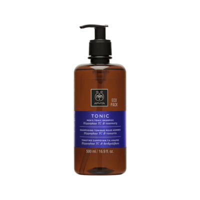 Apivita Eco Pack Men's Tonic Shampoo with Hippophae TC & Rosemary, 500ml