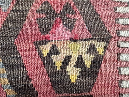 Vintage Handmade Turkish Kilim Rug Oriental Wool Anatolian Kilim Rug 122 x 91 cm - Picture 11 of 14
