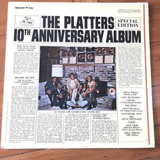 The Platters Vinyl LP, 10th Anniversary Album, Mercury- Wing SRW 16346, EX