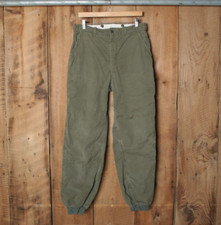 Vintage 40's-50's US Army Military Olive Green Canvas Pants Measure 32x32