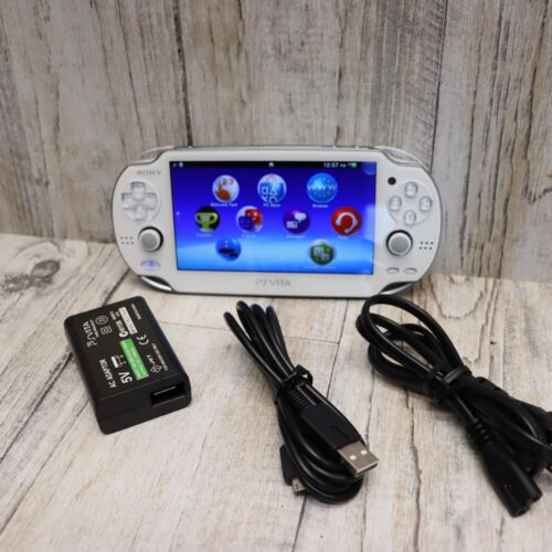 Sony Ps Vita Wifi Handheld Video Game. PCH-1001 , Crystal White, CONSOLE ONLY