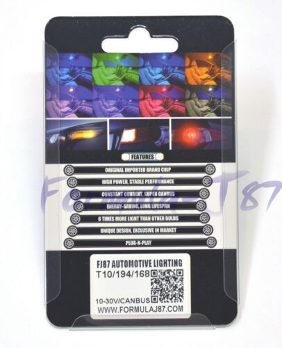 Canbus Error LED Light 194 Purple 12000K Two Bulbs License Plate Tag Replacement - Picture 3 of 8