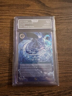Disney Lorcana Let It Go DLC Foil Top Prize Promo 2/CI PSA AOG 10 Gem Mint