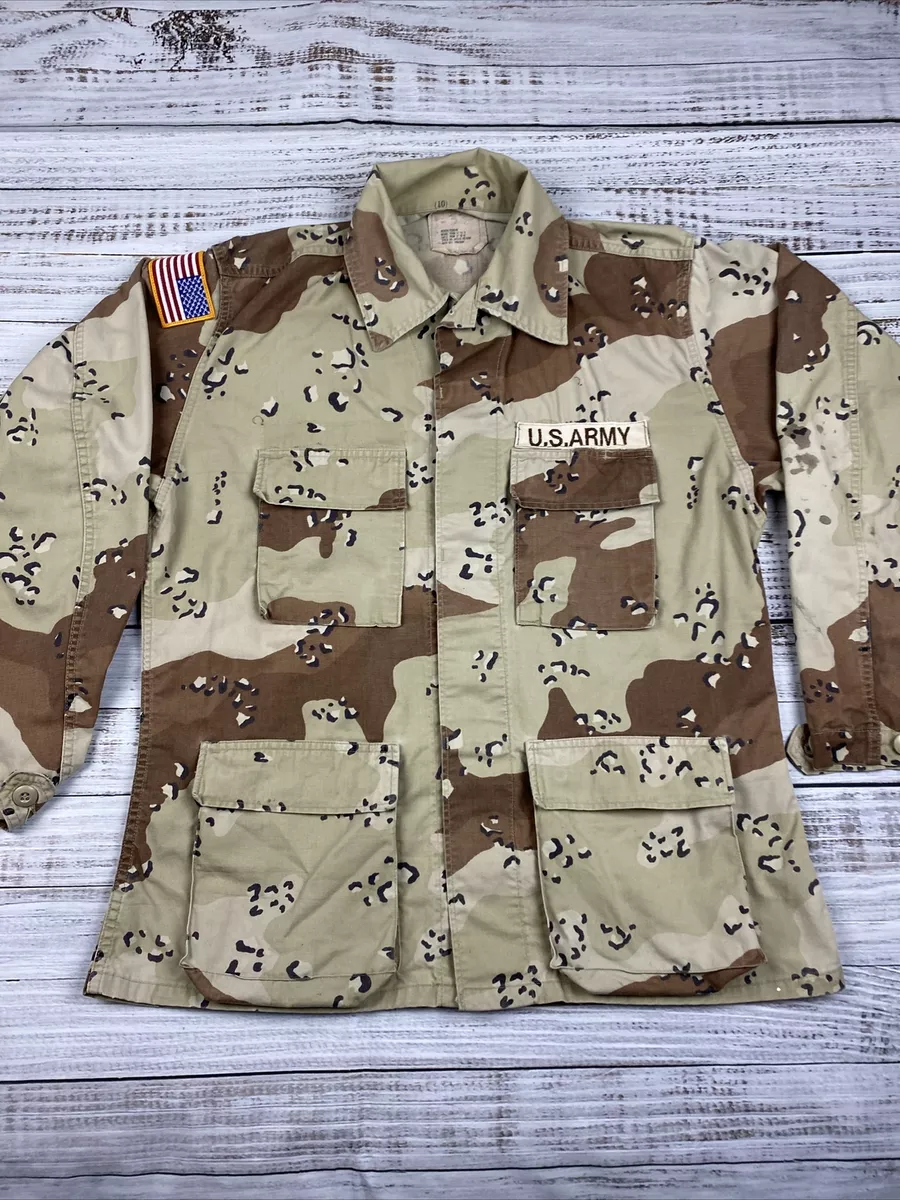 US Marine Corps Desert Storm Camo Coat Medium Regular 8415-01-102-6766 VTG Patch