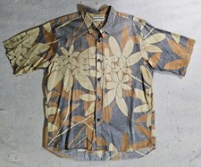 Vintage Jams World Hawaiian Shirt Surf Line Hawaii Floral Design Mens Size Large
