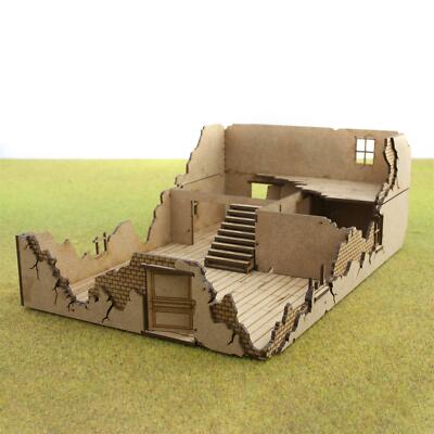 WWG World at War Destroyed House 28mm Scale   Military Wargame Terrain Building
