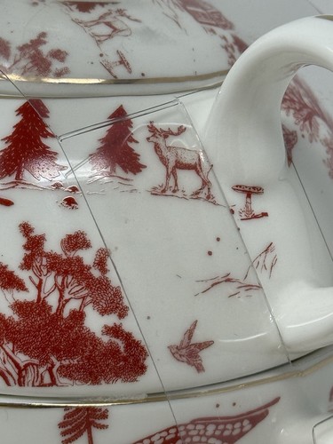 Grace Teaware Country Christmas woodland Stacking Teapot & Lid holiday winter - Picture 16 of 17