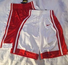 2 x Nike Boys Basketball Shorts Red White Small