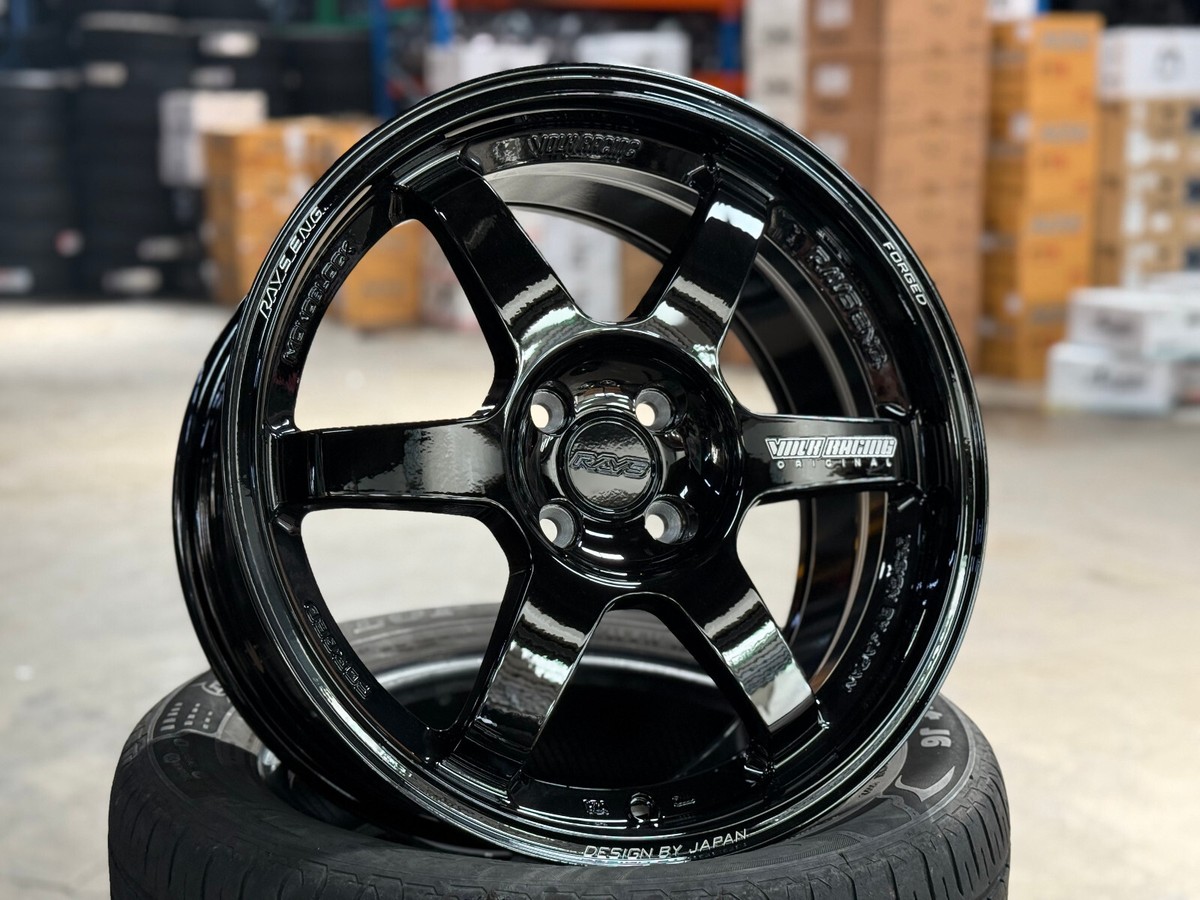 New 17x8 ET40 4x100 AOW Te37 BLACK (4 Wheel) fit HONDA TOYOTA