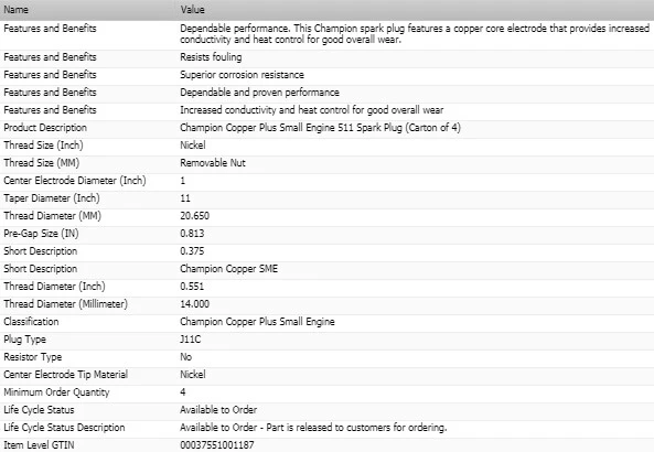 Juego de 6 bujías de cobre Champion nuevas para Dodge Meadowbrook L6-3,8 L 1949-1954 Foto 3 de 4