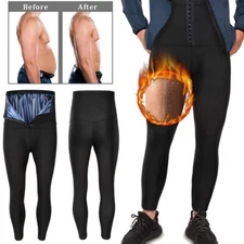 Men Thermo Sauna Pant Sweat Body Shaper Slimming Leggings Weight Loss Vest Suits