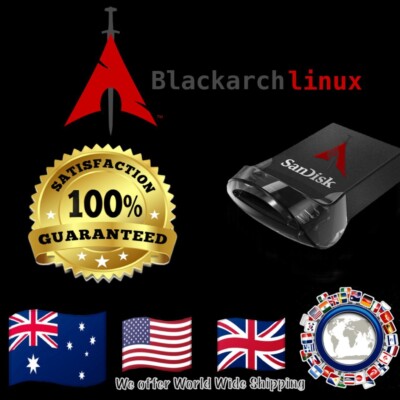 BlackArch Linux Slim 2023.05.0 64 bit 32 GB USB 3.2 Boot Live Network Penetratio