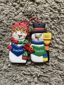 AGC, Inc. Grandma & Grandpa Snowmen 1997