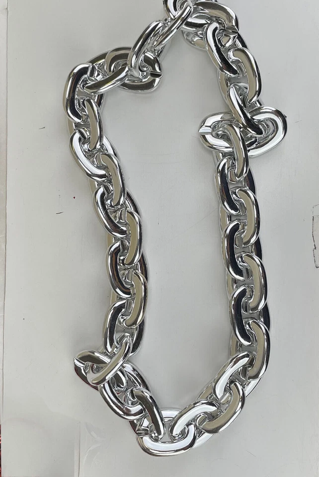 New MLB Houston Astros Silver Jumbo Big Fan Chain Necklace Foam MI USA - Image 4 of 4