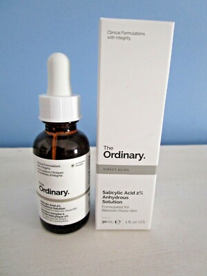 The Ordinary Salicylic Acid 2% Anhydrous 1 fl oz x Blemish Prone Skin New In Box