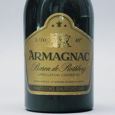 Vintage 80s Armagnac Baron de Rothberg 0,7 l ungeöffnet 1.CE