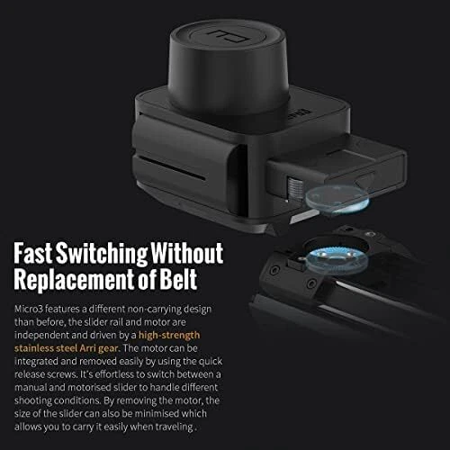 Zeapon Micro 3 Camera track Rail Slider E500 E700 E1000 M500 700 1000 Motorized  - Image 3 of 4