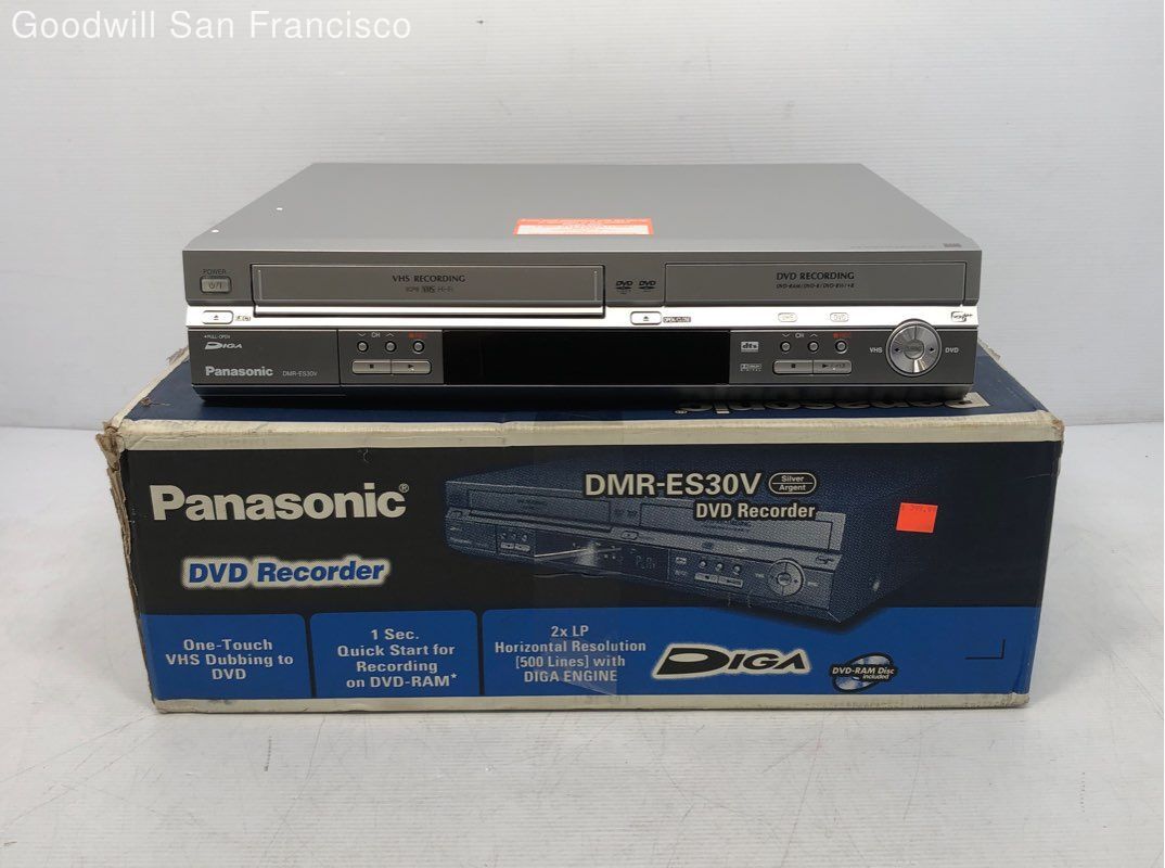 Panasonic DMRES30V DVD VCR Combo Player Recorder With Remote Control