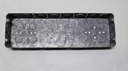 Steel City 6-G-1/2&3/4 6-Gang Galvanized Steel  8 Knockouts